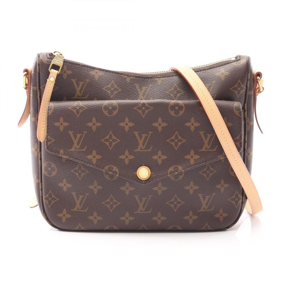 Louis Vuitton Mabillon Shoulder Bag Canvas Leather Monogram Brown